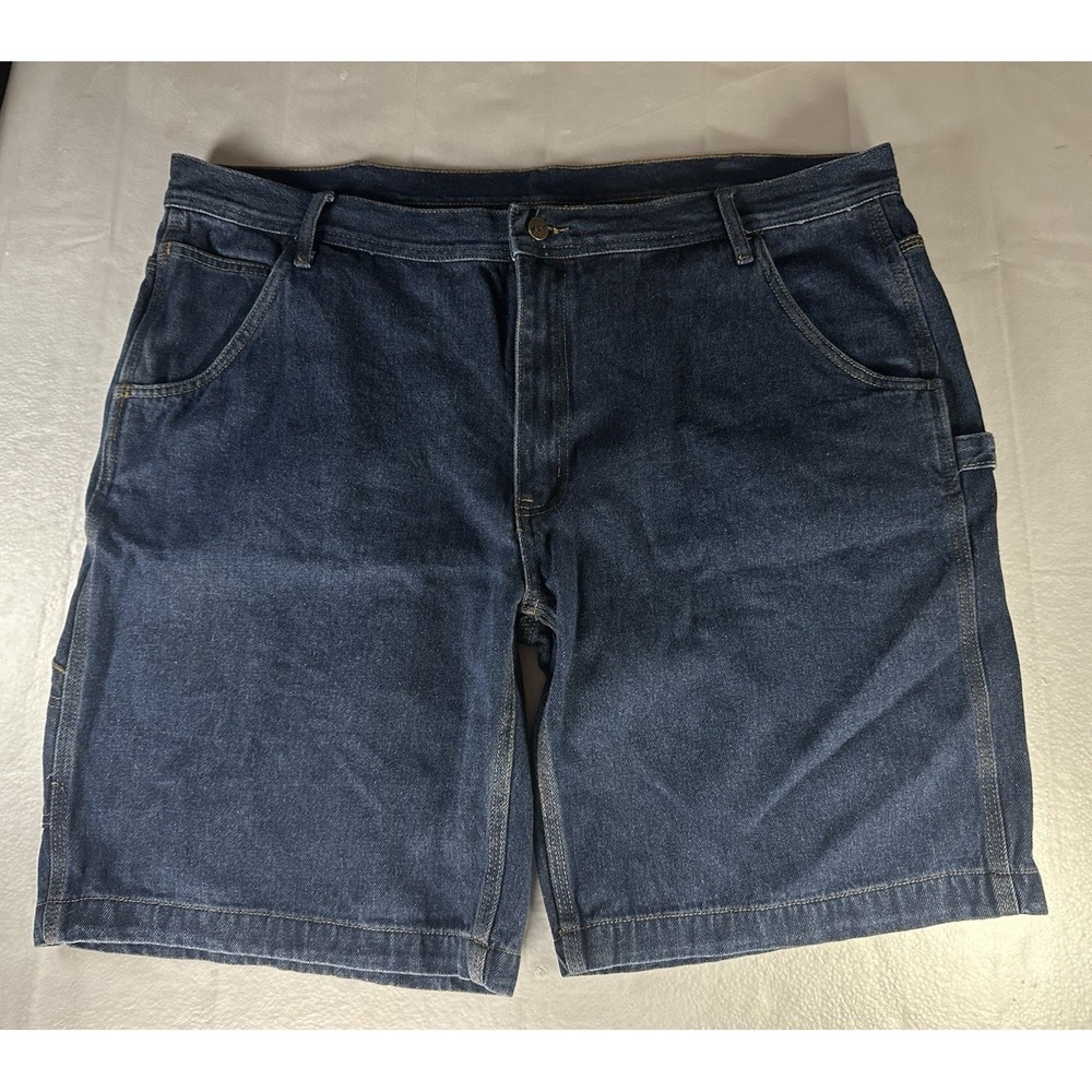 KEY Denim Carpenter Shorts Mens 42 Blue Jean Workwear Utility Hammer Loop